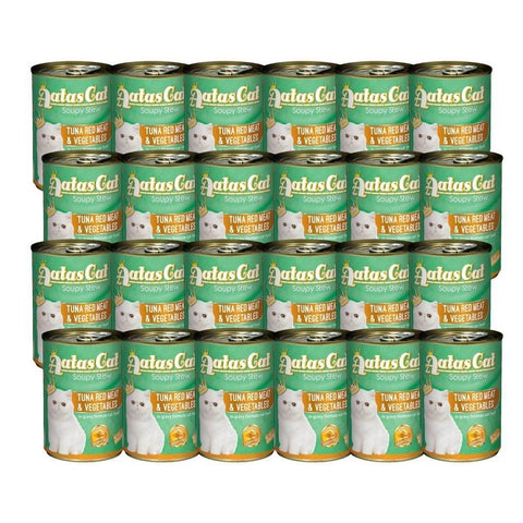 [Bundle of 24] Aatas Cat Soupy Stew Tuna Red Meat in Gravy 400g S: TRM Sardines