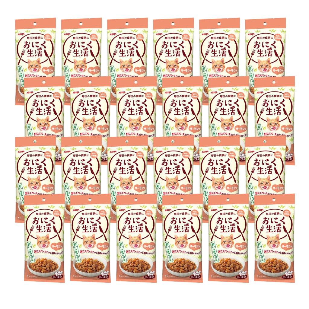 Bundle of 24 Aixia Fish & Meat Life Wet Cat Food ON6 ML Salmon