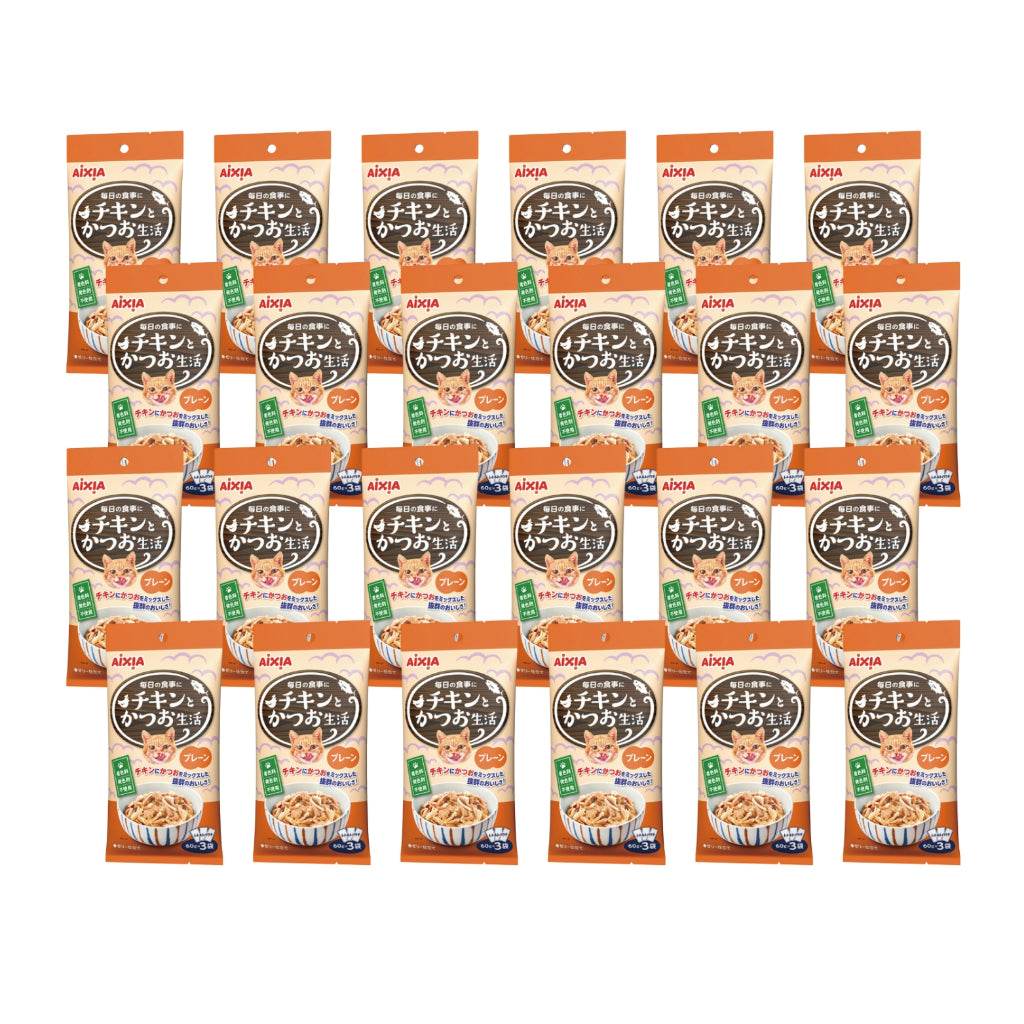 Bundle of 24 Aixia Fish & Meat Life Wet Cat Food AXCS1CFL Plain