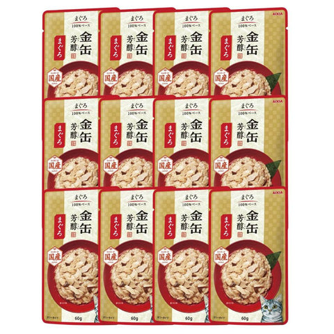 [Bundle of 12] Aixia Kin Can Rich Pouch Cat Food 60g – Tuna & Chicken GHP1 Tuna