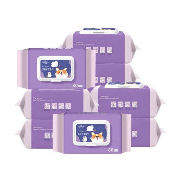 80pcs Pet Cleaning Wet Wipes