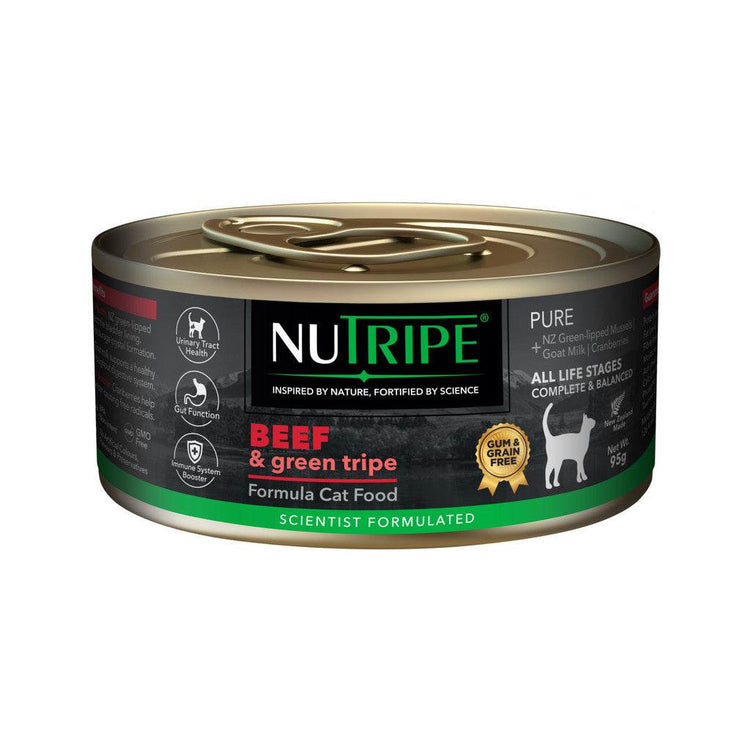 95g Nutripe Pure Wet Cat Food Beef & Green Tripe