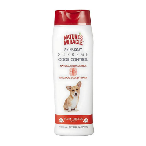 Nature's Miracle 4-in-1 Dog Shampoo – Odor Control & Shed Relief Oatmeal