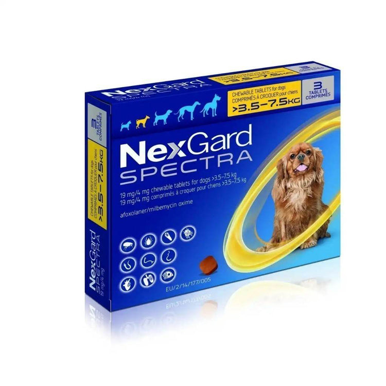 NexGard Spectra Chewable Tablets for Dogs Small (>3.5-7.5kg)