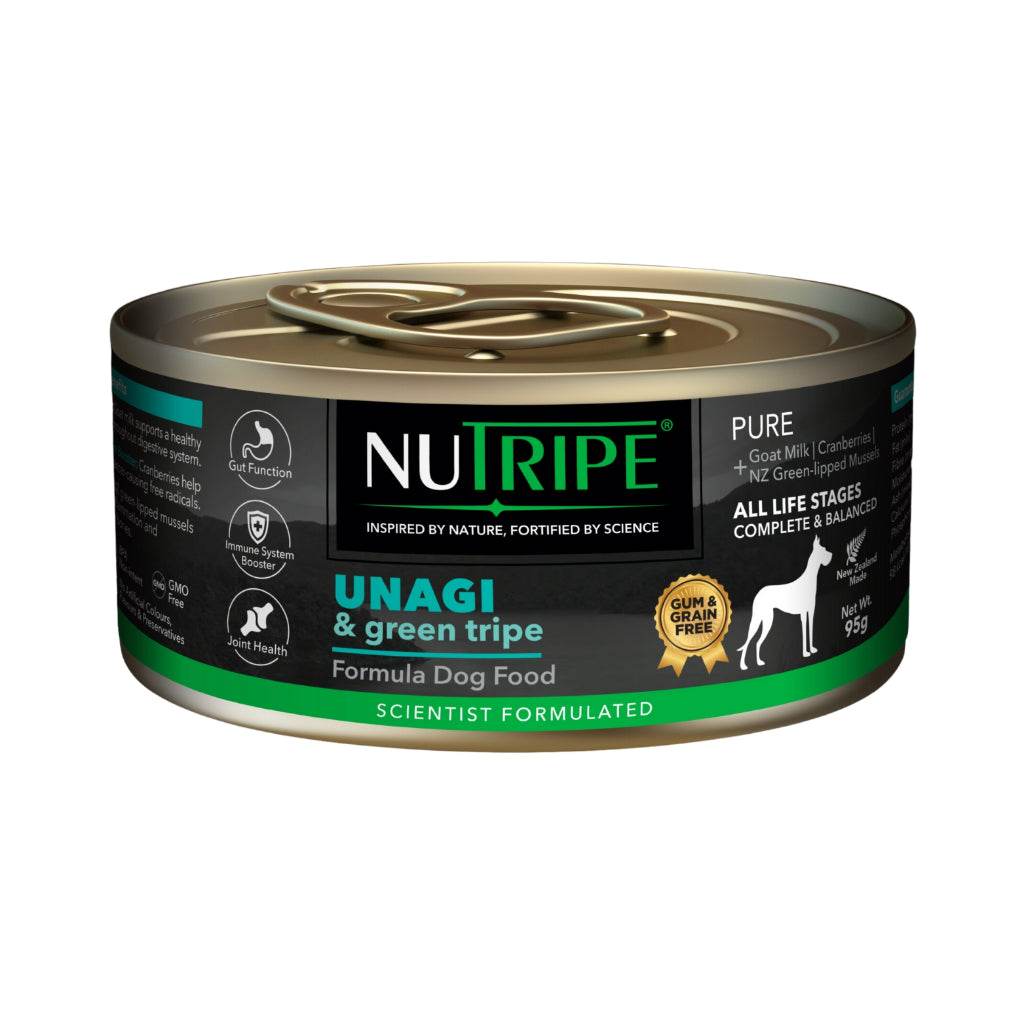 Grain-Free, Gum-Free Nutritious Wet Dog Food, UnagiGreen Tripe 95g