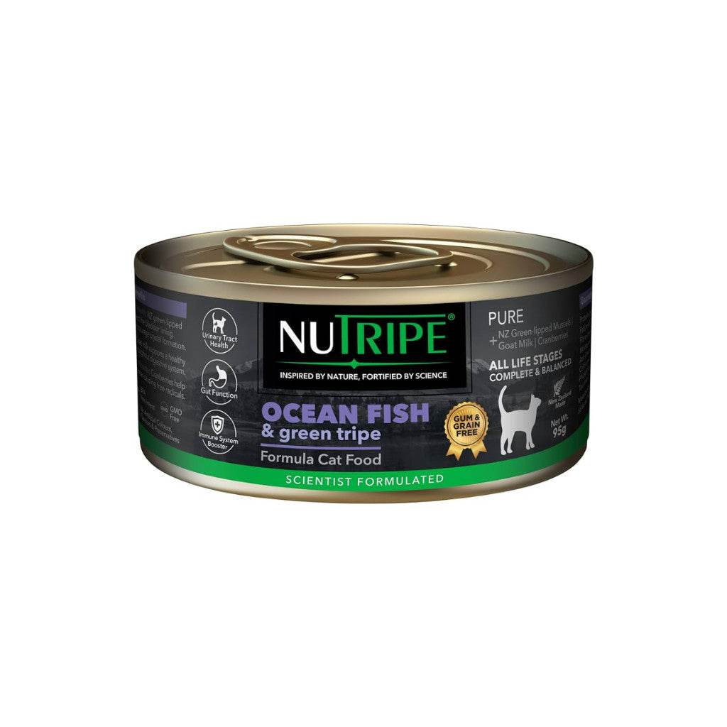 Nutripe Pure Wet Cat Food 95g Fish & Green Tripe