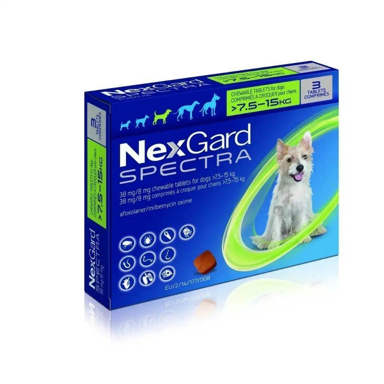 NexGard Spectra Chewable Tablets for Dogs Medium (>7.5-15kg)