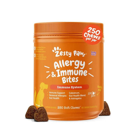 Zesty Paws Supplement Dog Soft Chews Allergy Immune Lamb