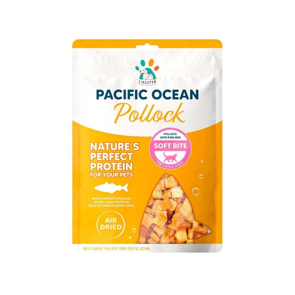 Singapaw Salmon & Pollock Cat & Dog Treats Pollock Roe Bite