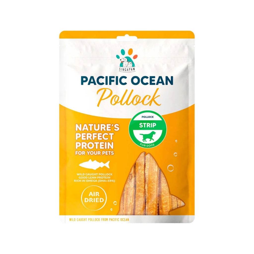Singapaw Salmon & Pollock Cat & Dog Treats Pollock Strip