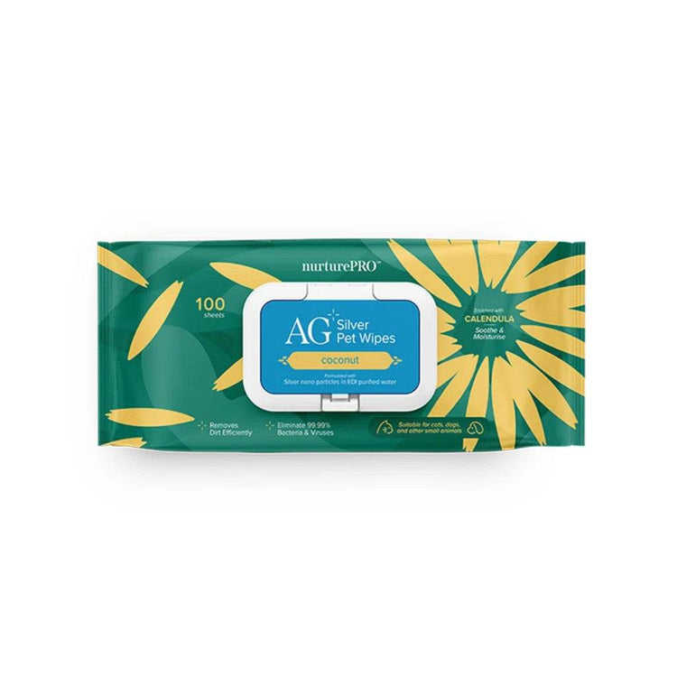 NurturePRO AG+ Pet Wipes 100pcs – Antibacterial & Soft Coconut