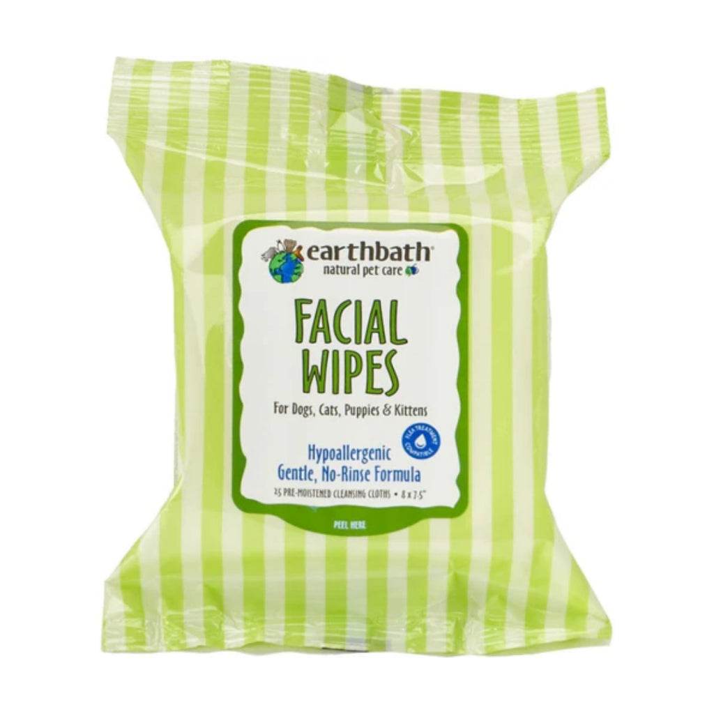 Earthbath Pet Wipes - Grooming, Eye, Ear, Tooth & Gum, Facial Wipes Facial Wipes 25s