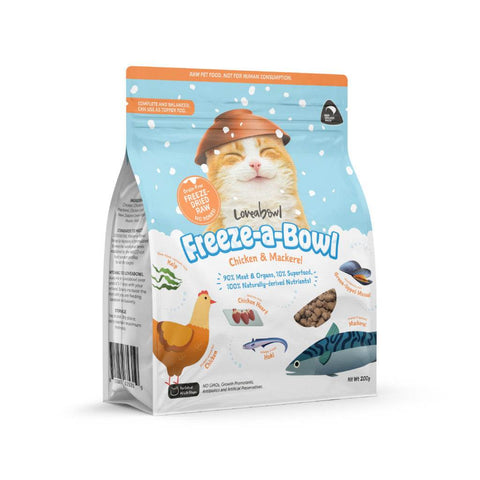 200g Loveabowl Freeze-a-Bowl Dried Cat Food Chick&Mackerel 200g
