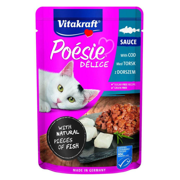 85g Vitakraft Poesie Delice Pouch Cod | Sauce