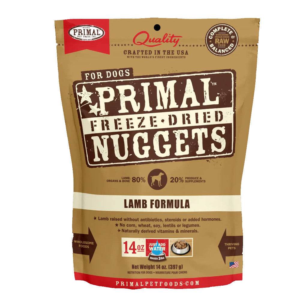397g PRIMAL Freeze Dried Nuggets Dog Food Lamb