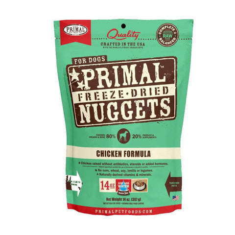 397g PRIMAL Freeze Dried Nuggets Dog Food Chicken
