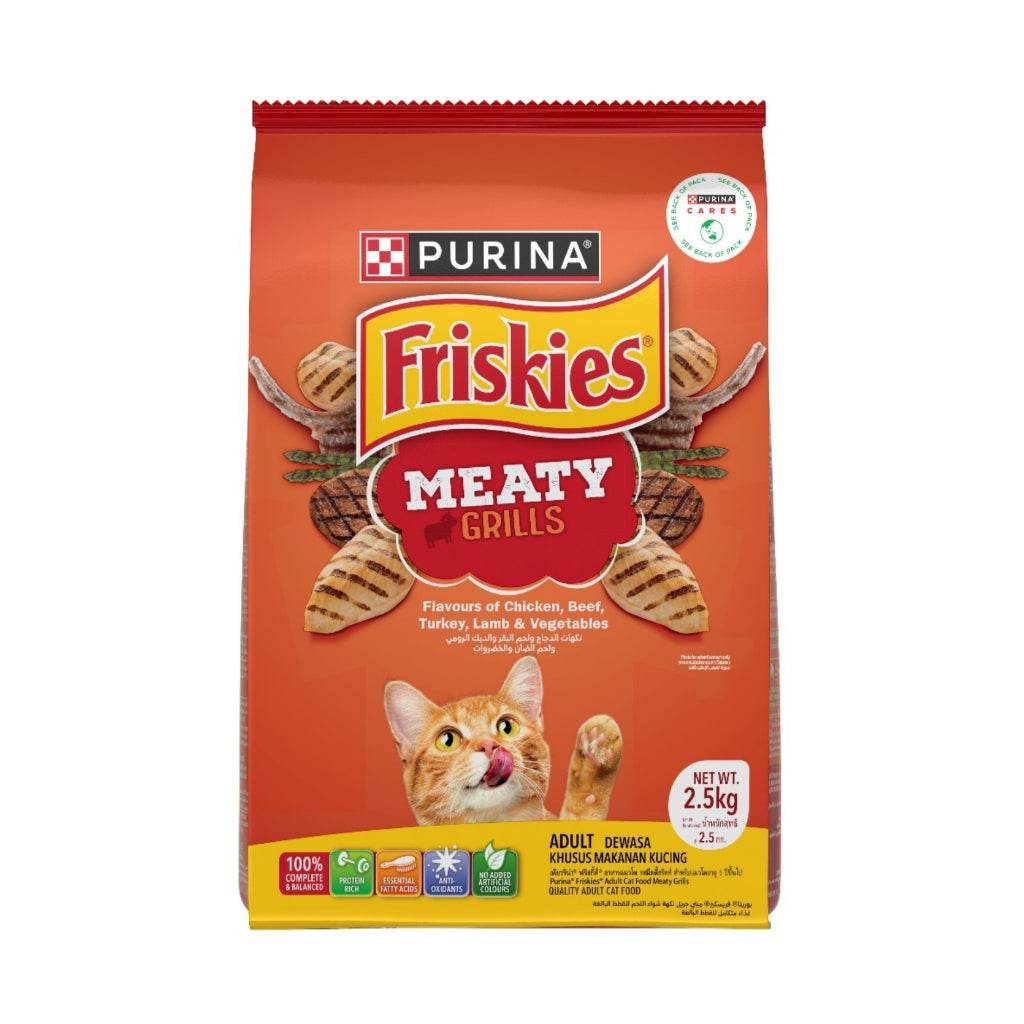 Friskies Cat Dry Food 1kg-2.5kg Meaty Grills 2.5kg