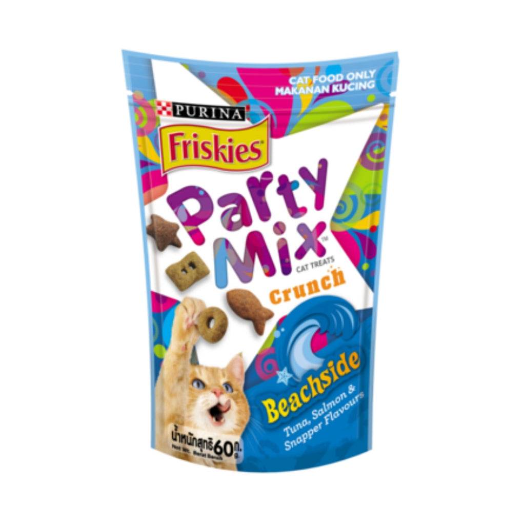 60g Friskies Party Mix Chicken Grilled Crunch Cat Food Beachside Crunch 60g