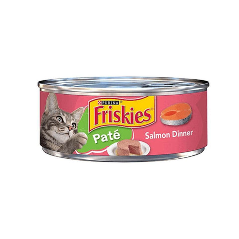 FRISKIES Wet Cat Food 156g x 24 Cans – Salmon, Chicken, Cheese Salmon Dinner 24cans