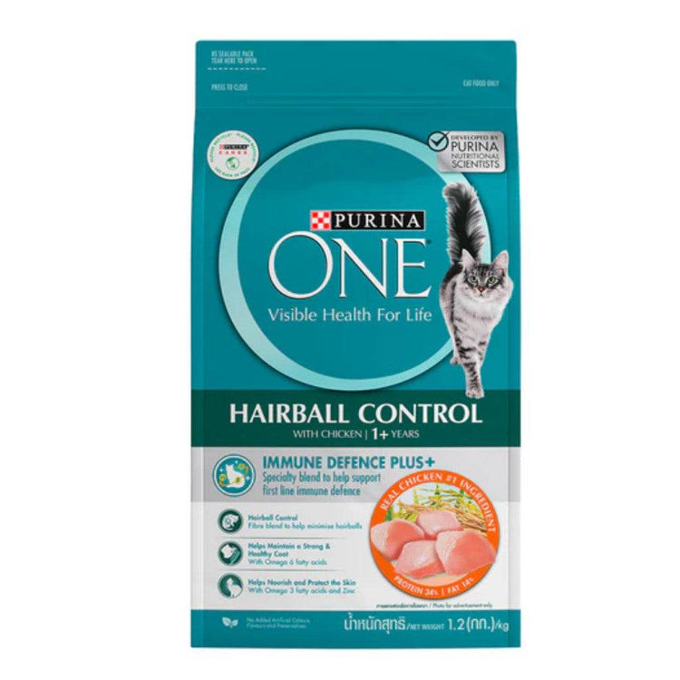 Purina ONE Dry Cat Food 1.2kg HairballControlChick