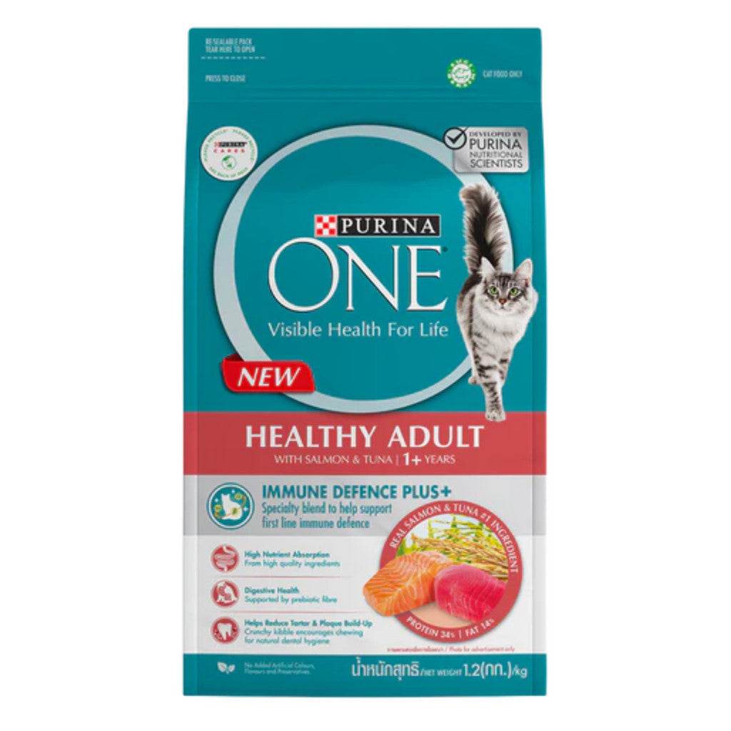 Purina ONE Dry Cat Food 1.2kg Healthy Adult Salmon