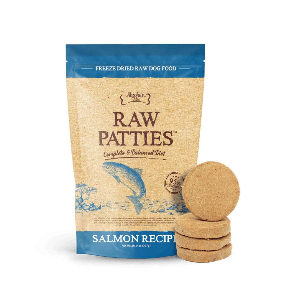 Absolute Bites Freeze Dried Raw Patties Dog Food Salmon