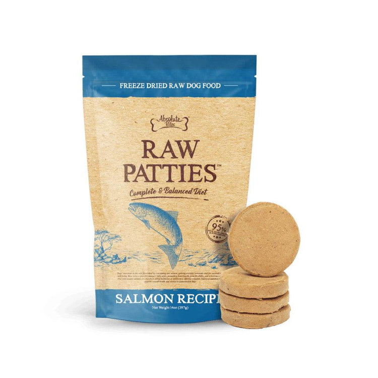 Absolute Bites Freeze Dried Raw Patties Dog Food Salmon