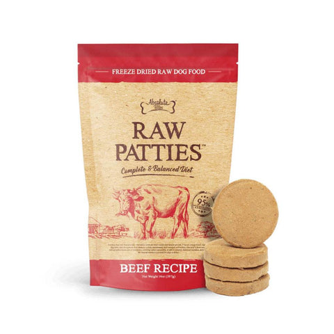 Absolute Bites Freeze Dried Raw Patties Dog Food Beef