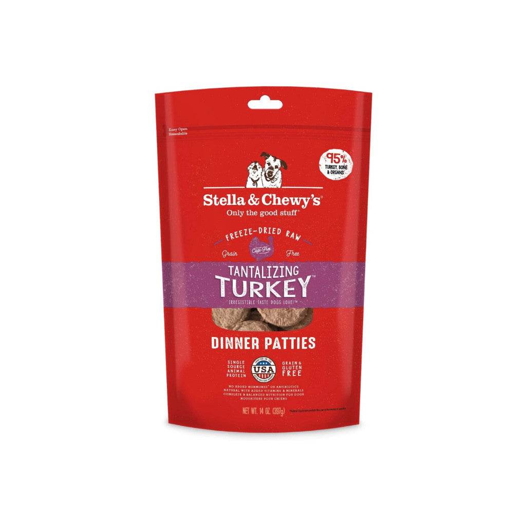 Stella & Chewy's Dinner Patties Freeze-Dried Raw Dog Food Turkey 14oz