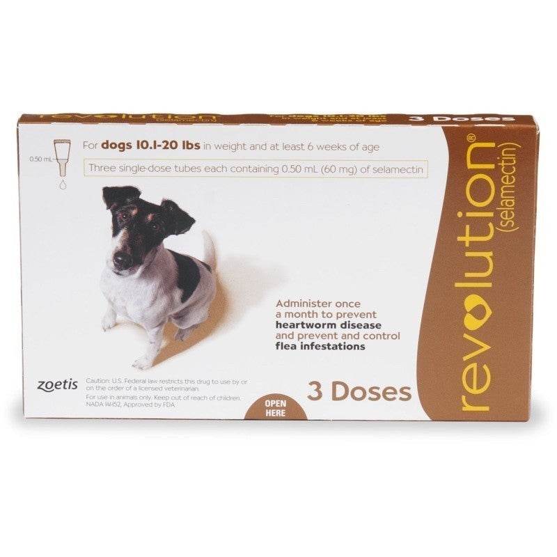 Revolution Plus for Pets – Flea, Tick & Heartworm Vet Treatment Dogs: 5.1-10kg Brown