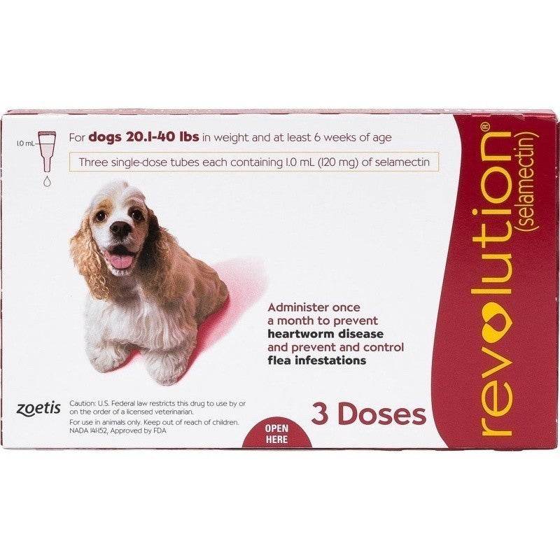 Revolution Plus for Pets – Flea, Tick & Heartworm Vet Treatment Dogs: 10.1-20kg Red