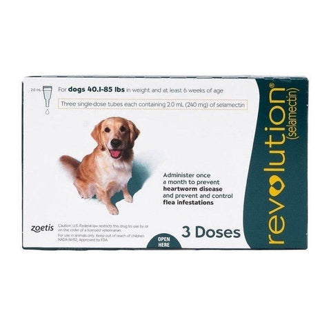 Revolution Plus for Pets – Flea, Tick & Heartworm Vet Treatment Dogs: 20.1-40kg Teal