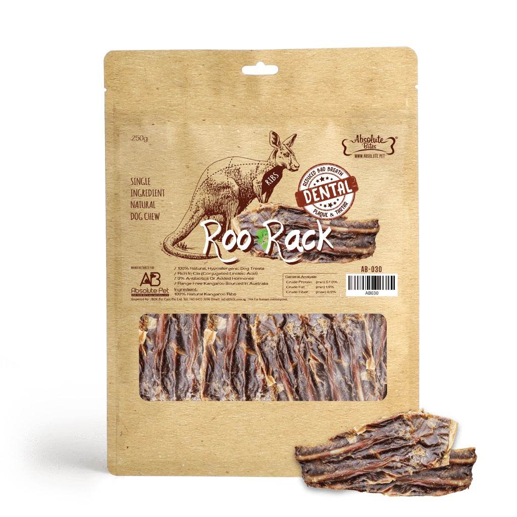 Absolute Bites Air Dried Cat & Dog Treats Dried Roo Racks