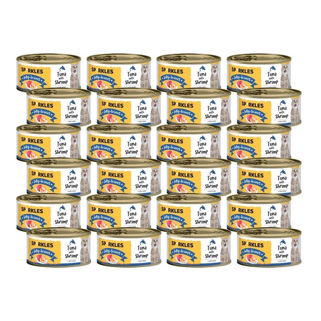 Bundle of 24 Sparkles Cat Wet Food Can Jelly Tuna Shrimp