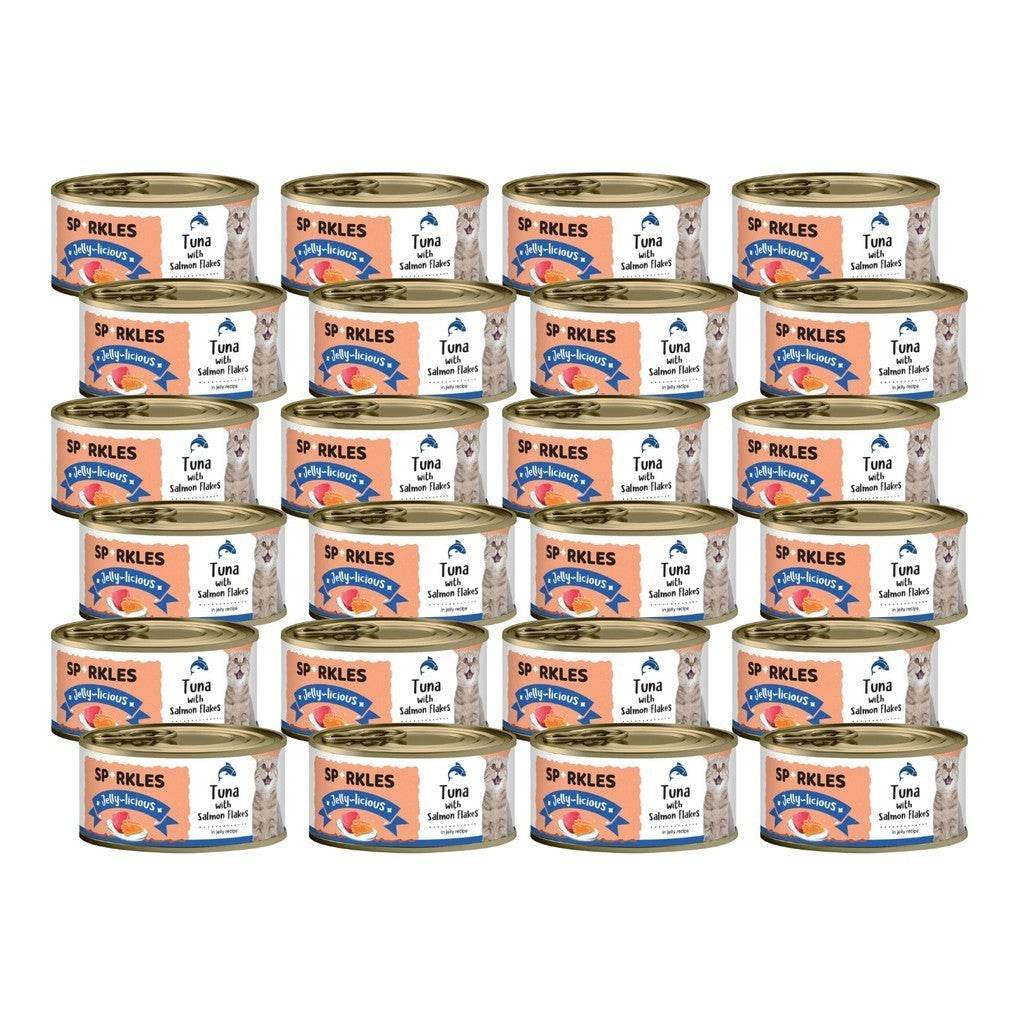 Bundle of 24 Sparkles Cat Wet Food Can Jelly Tuna Salmon