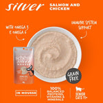 Schesir Silver Mousse Wet Cat Food Pouch 80g Salmon & Chicken