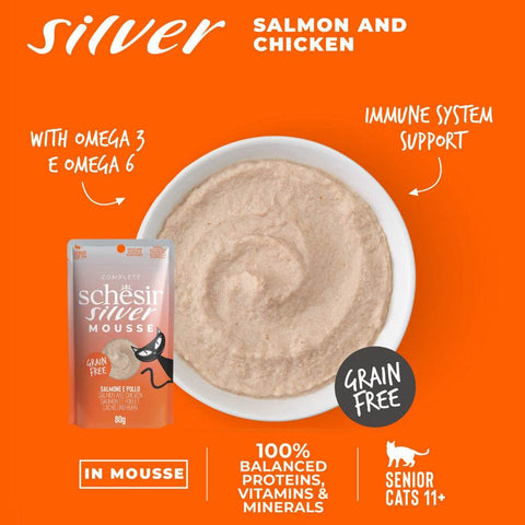 80g Schesir Silver Mousse Wet Cat Food Pouch Chicken