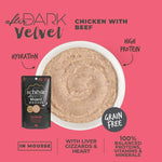 80g Schesir After Dark Wet Cat Food Mousse Chicken Beef