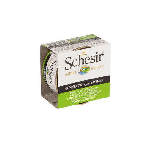 70g–85g Schesir Canned Cat Food In Gravy & Jelly Jelly Tuna w Chicken