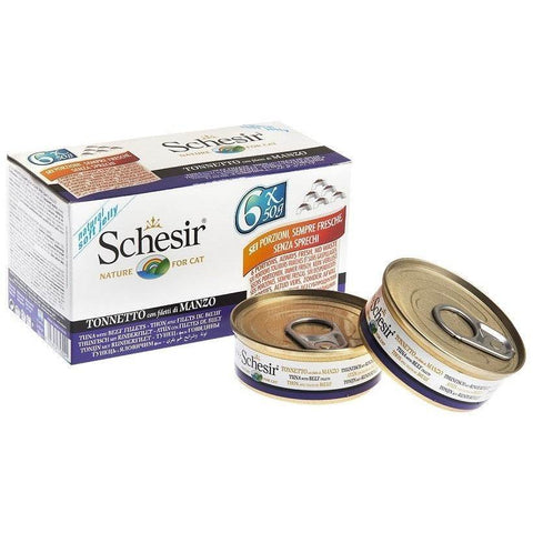 Schesir Cat Can Food Multipack Tuna with Beef