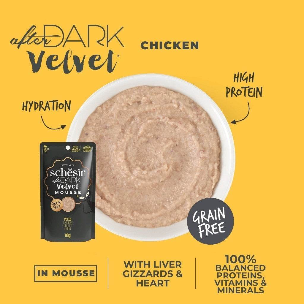 80g Schesir After Dark Wet Cat Food Mousse Chicken