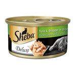 Sheba Deluxe Canned Wet Cat Food 85g - High-Protein Meal for Cats Tuna and Snapper