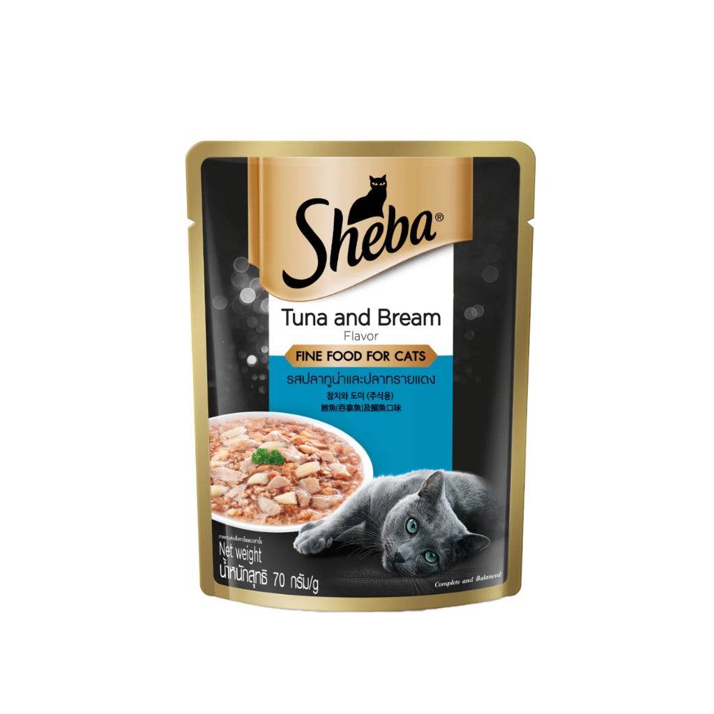 70g Sheba Cat Wet Food Pouch Tuna Bream