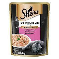 70g Sheba Cat Wet Food Pouch Tuna Crab Stick