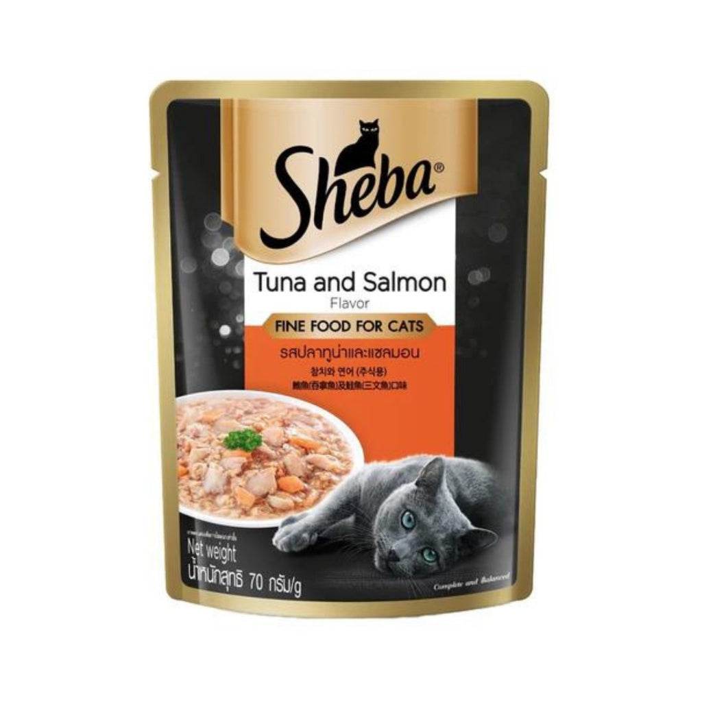 70g Sheba Cat Wet Food Pouch Tuna Salmon