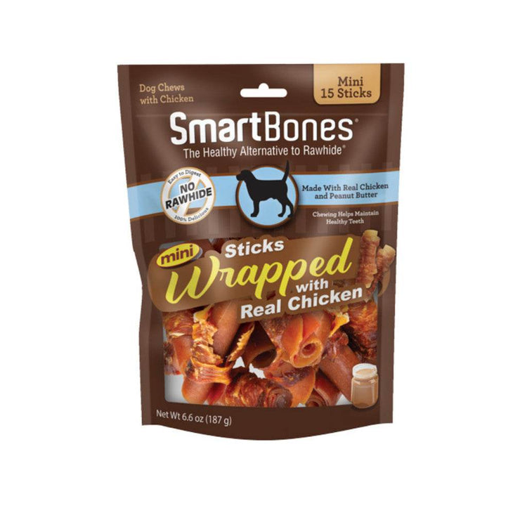 SmartTwist - Dental Chews Treats ChicWrapPButter 15pc