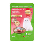 85g SmartHeart Wet Cat Food Pouch Sardine Chick Rice