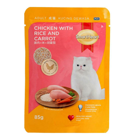 85g SmartHeart Wet Cat Food Pouch Chick Rice Kanikama