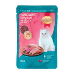 SmartHeart Wet Cat Food Pouch 85g Tuna Chicken Jelly