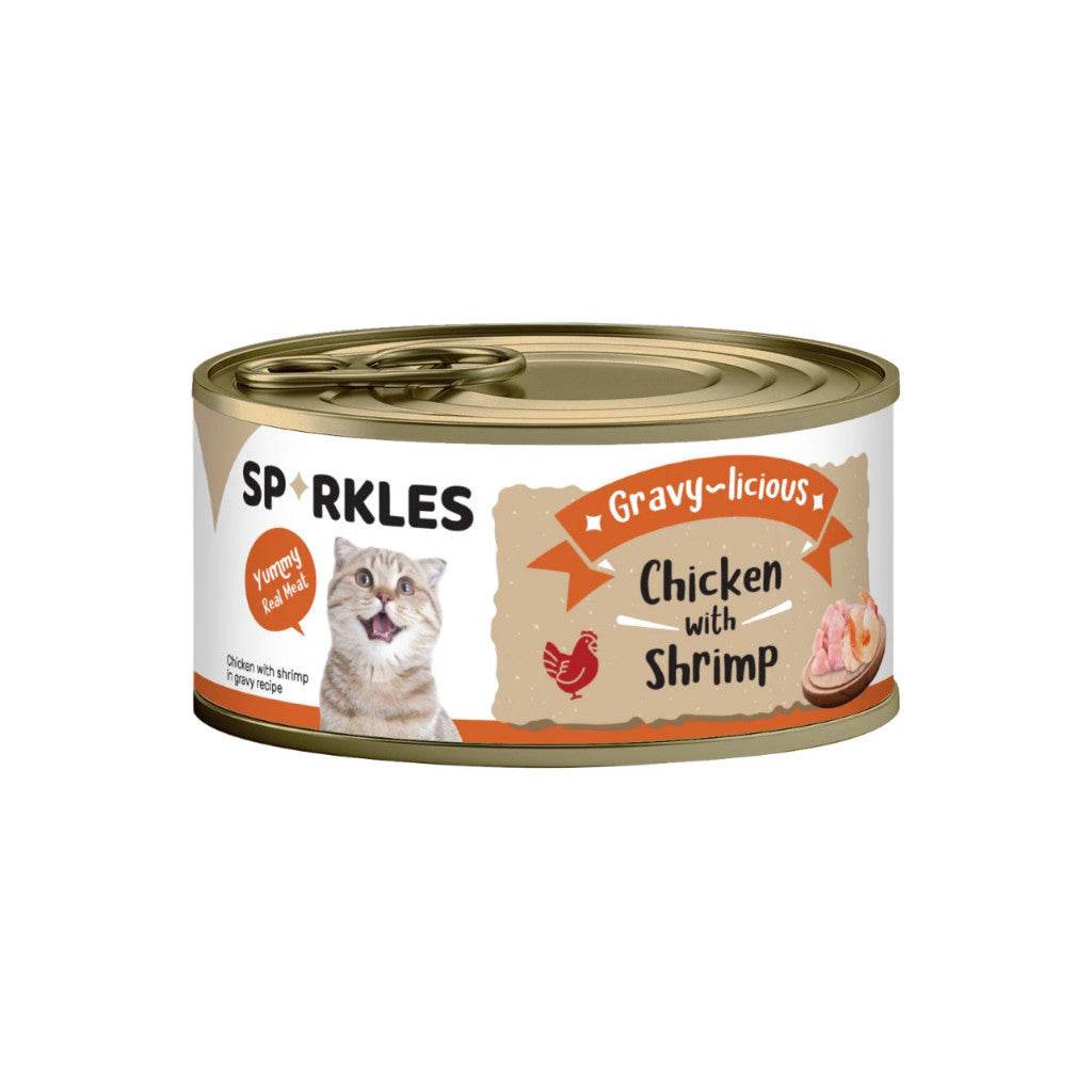 Sparkles Healthy Cat Food Gravy Chicken Shrimp